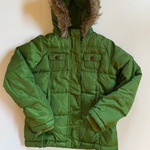 Old Navy Girls Hooded Puffer Jacket Size S